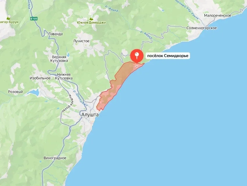 Семидворье на карте